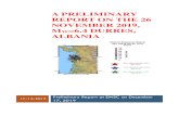 A PRELIMINARY REPORT ON THE 26 NOVEMBER 2019, Mw=6.4 ... · A PRELIMINARY REPORT ON THE 26 NOVEMBER 2019, Mw=6.4 DURRES, ALBANIA Page3 and located from DS, Institute of Geosciences,