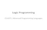 Logic Programming - personal.utdallas.eduhamlen/cs6371sp14/lecture21.pdf• One Prolog programming assignment (given next time) • Two installation options – Use CS Dept Unix machines