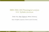 BBN–ANG–243 Phonological analysis 5–6. Syllable structureseas3.elte.hu/analysis/analysis05-06.pdf · Zoltán Kiss, Péter Szigetvári, Miklós Törkenczy Dept of English Linguistics,