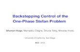 Backstepping Control of the One-Phase Stefan Problemflyingv.ucsd.edu/Shumon/ACC_2016_web.pdf · backstepping transformation for moving boundary problem is utilized and the controller