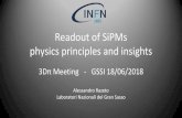 Readout of SiPMs physics principles and insights · SiPM simplified electric model N Cd N Cq eq eq eq eq SiPM seen by a RLC bridge BW & output noise spectrum depends on the input