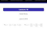 Lecture 18 - Stanford Universitysporadic.stanford.edu/quantum/lecture18.pdf · Lecture 18 Daniel Bump June 5, 2019 B (1) = 1 1 2 2 3 B (1,1) = 1 2 1 3 2 3 2 1. Kashiwara CrystalsCrystal