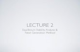 LECTURE 2 - University of Georgiadaphnia.ecology.uga.edu/.../2016/07/Lecture2_Stability.pdf · 2016-07-11 · LECTURE 2 Equilibrium Stability Analysis & Next Generation Method. MODEL