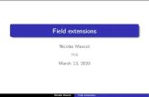 Nicolas Mascot - Trinity College Dublinmascotn/teaching/2020/MAU22102/... · 2020-03-13 · Nicolas Mascot Field extensions. Extension degree vs. algebraic degree, examples Example