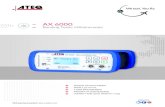 AX 6000 - Ateq Aviation · AX 6000 Bonding Tester Milliohmmeter MANUAL OR AUTO RANGE FROM 1 μΩ TO 6 Ω 4 WIRE MEASUREMENT MEMORY OF 2000 READINGS COMPACT AND LIGHT WEIGHT (< 2 Kg)