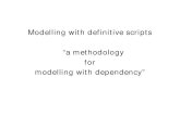 Modelling with definitive scripts “a methodology for ... · automated as possible: set up an input, run the algorithm, examine the results. uses spreadsheet-style interaction that