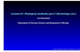Joe Felsenstein Department of Genome Sciences and Department …evolution.gs.washington.edu/gs541/2004/lecture27.pdf · 2007. 2. 26. · Bootstrap sample #1 Bootstrap sample #2 Estimate