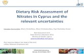 Dietary Risk Assessment of Nitrates in Cyprus and the ...€¦ · Eleni Ioannou-Kakouri (ex-Head of RA Unit) ... •Dr. Eleni Kakouri, ex-Head of the RA Unit of SGL •Lefkios Paikousis,