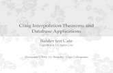 Craig Interpolation Theorems and Database Applicationslogic.berkeley.edu/colloquium/tenCateSlides.pdf · 2018. 3. 13. · First Example: View-Based Query Reformulation ... • Generalizes