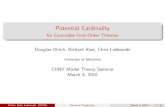 Potential Cardinality - for Countable First-Order Theoriesrodya-mirov.github.io/pdf/CUNYTalkMarch2016.pdf · March 4, 2016 Ulrich, Rast, Laskowski (UMD) Potential Cardinality March