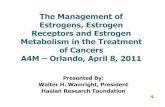 The Management of Estrogens, Estrogen Receptors and ...bioidenticalhormonesny.com/.../uploads/2014/08/Managements-of-E… · anti-estrogenic 2. Estrogens are absorbed in the liver