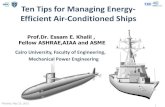 Ten Tips for Managing Energy- Efficient Air-Conditioned Ships · Hull Monday, May 25, 2015 4 ... the propeller shaft Monday, May 25, 2015 27 . EEinS2015 - International Conference