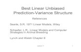 Best Linear Unbiased Prediction-Variance · PDF file Lecture 11 1 Best Linear Unbiased Prediction-Variance Structure References Searle, S.R. 1971 Linear Models, Wiley Schaefer, L.R.,