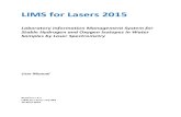 LIMS for Lasers 2015 - IAEA NA for Lasers... A summary of the performance benefits of using LIMS for