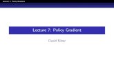 Lecture 7: Policy Gradient - jbnu.ac.krnlp.jbnu.ac.kr/AI2019/slides_RL/pg.pdf · 2019. 10. 28. · Lecture 7: Policy Gradient Introduction Policy-Based Reinforcement Learning In the