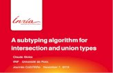 A subtyping algorithm for intersection and union typesbreuvart/CoGITARe/slides_stolze.pdf · Polymorphism in the -calculus Subtyping as an effective semantic tool to increase expressivity