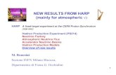 NEW RESULTS FROM HARP (mainly for atmospheric ν) · PDF file 9 HARP Be 5% 8.9 GeV/c Results HARP results (data points), Sanford-Wang parametrization of HARP results (histogram) 0