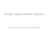 Simply-Typed Lambda Calculus - xyfeng/teaching/TOPL/lectureNotes/05_type.pdfآ  Adding types to -calculus