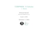 COMP4630: [fg]structure-Calculus - 1. Basics Introduction Lambda Calculus Terms Alpha Equivalence Substitution