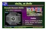 sin2f1 at Belle Masashi Hazumi (KEK) · May 16 - 18, 2002 FPCP02, Philadelphia, U.S.A. Masashi Hazumi (KEK) sin2f 1 at Belle Status of KEKB and Belle sin2f 1 Winter ’02 Update Conclusion