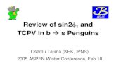 Review of sin2φ1 and TCPV in b Æs Penguins · Review of sin2φ 1 and TCPV in b Æs Penguins Osamu Tajima (KEK, IPNS) 2005 ASPEN Winter Conference, Feb 18