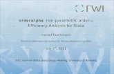 orderalpha: non-parametric order- Efficiency Analysis for Stata · PDF file 2011. 7. 19. · Measuring Efﬁciency Parametric vs. Non-Parametric Approaches Non-Parametric Approaches