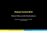 Robust Control 2018archive.control.lth.se/media/Education/DoctorateProgram/2018/Robu… · lionwhite Plan of attack: Today’s topic: Synthesise controllers to meet H ∞ based robust