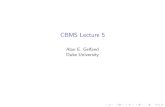 CBMS Lecture 5Univariate areal data modeling I In spatial epidemiology, interest in disease mapping, where we have data Y i = observed number of cases of disease in county i E i =