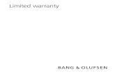 Limited warranty...Bang & Olufsen produkter, som er udviklet specielt til brug i det land, hvor de sælges, f.eks. som følge af forskelle i transmissionssystemer og godkendelseskrav,