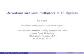 Derivations and local multipliers of C*-algebras · 2014. 6. 1. · Derivations and local multipliers of C -algebras Ilja Gogi c Department of Mathematics, University of Zagreb Great