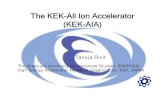 The KEK-All Ion Accelerator (KEK-AIA) · 2π/ω Acceleration region dB/dt Acceleration voltage requirement always transient from 0 V to peak to 0 V Solution - Pulse density control