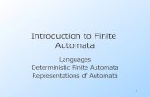 Introduction to Finite Automatagoodrich/teach/cs162/notes/fa2.pdf6 Deterministic Finite Automata • A formalism for defining languages, consisting of: 1. A finite set of states (Q,
