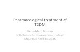 Pharmacological treatment of T2DM...Principles of T2DM management • Monitoring of glucose, (HbA1c) lipid and blood pressure levels • Diabetes education programmesand dietary /exercise