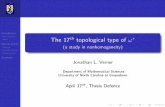 The 17th topological type of * - (a study in nonhomogeneity)ktiml.mff.cuni.cz/~verner/download/obhajoba.pdf · 2009. 6. 8. · Introduction Basic deﬁnitions History Special points