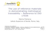 The use of reference materials in demonstrating metrological ......ISO GUIDE 30:2015 2.1.4 Eurachem Training Course -Nicosia (Cyprus) 21 -22 02 2019 (Measurement) procedure detailed