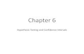 Chapter 6...Chapter 6 Hypothesis Testing and Confidence Intervals Learning Objectives • Test a hypothesis about a regression coefficient • Form a confidence interval around a regression