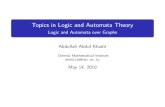 Topics in Logic and Automata Theory - Logic and Automata ...abdullah/thesis/abdullah_thesis...Notations and Symbols Henceforth we assume the following :-• σ is the vocabulary σ=(R