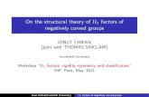 On the structural theory of II1 factors of negatively curved …Main results:Structural results for orbit equivalence class of hyperbolic groups Theorem (C - Sinclair ’11) Let be