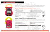 600A Clamp-On Multimetersliterature.puertoricosupplier.com/023/DA22414.pdf · 2010. 3. 17. · Clamp on Multimeters with Unique Thin Jaws 400A Clamp-On Multimeters These unique mini-clamp