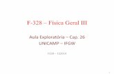 F-328 – Física Geral IIIlabfisica.yolasite.com/resources/AulaExp-06-cap26-halliday.pdfAulaExploratória–Cap.%26% UNICAMP%–IFGW% F328%–1S2014% 1. Definição de corrente: ...