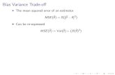 Bias Variance Trade-o wguo/Math344_2012/Math344_Chapter 2.pdf Sample Variance Estimator: s2 = P n i=1