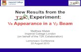 New Results from the T2K Experiment - msu.runuclphys.sinp.msu.ru/conf/epp10/Malek.pdf · First observation of electron neutrino appearance! – T2K has measured νe appearance in