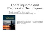 Least squares and Regression Techniquesstockage.univ-brest.fr/~herbette/...least-squares.pdf · Regression Techniques Goodness of fits (and tests) Non linear least square techniques