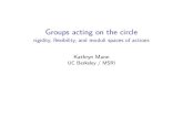 Groups acting on the circle - University of California, Berkeley kpmann/  Epilogue