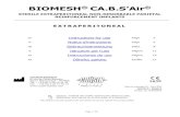 EXTRAPERITONEAL · Page 1 / 20 BIOMESH® CA.B.S’Air® STERILE EXTRAPERITONEAL NON-RESORBABLE PARIETAL REINFORCEMENT IMPLANTS EXTRAPERITONEAL en Instructions for use Page 2 fr Notice