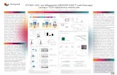 CYAD-101: an allogeneic NKG2D CAR T cell therapy using a ......CYAD-101: a first non-gene edited allogeneic CAR T cell Despitethe variationinphenotype ... Chimeric NKG2D Receptor-Bearing