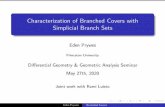 Characterization of Branched Covers with Simplicial Branch ... eprywes/Branched_Cover_  cover