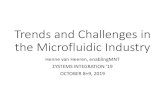 Trends and Challenges in the Microfluidic Industry · •IDEX: 2011 Microfluidics International, 2015 Cidra, 2017 ThinXXs •Life Technologies: 2009 Biotrove, 2010 Ion Torrent & Stokes