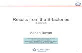 Results from the B-factoriestheor.jinr.ru/~hq2008/lectures/Bevan-2.pdf · August 2008 Adrian Bevan 23 Side measurements: V cb • Use the differential decay rates of B→Dlνto determine