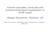 Inverse cascades, zonal jets and turbulence/transport ... · Sergey Nazarenko, Warwick, UK Balk, Connaughton, Dyachenko, Manin, Nadiga, Quinn, Zakharov, 1988-2010 . Drift waves in
